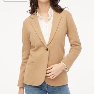 Women's J. Crew Tan Sweater Blazer Medium